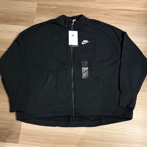 Nike Oversized Black Full-Zip Jacket